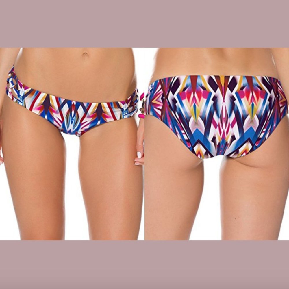 NEW Becca Aura Side Cutout Hipster‎ Bikini Bottoms SZ XS